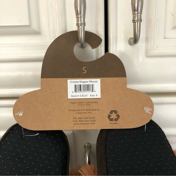 🫎 NWT Lazy One kids Moose Critter slippers - Picture 6 of 10
